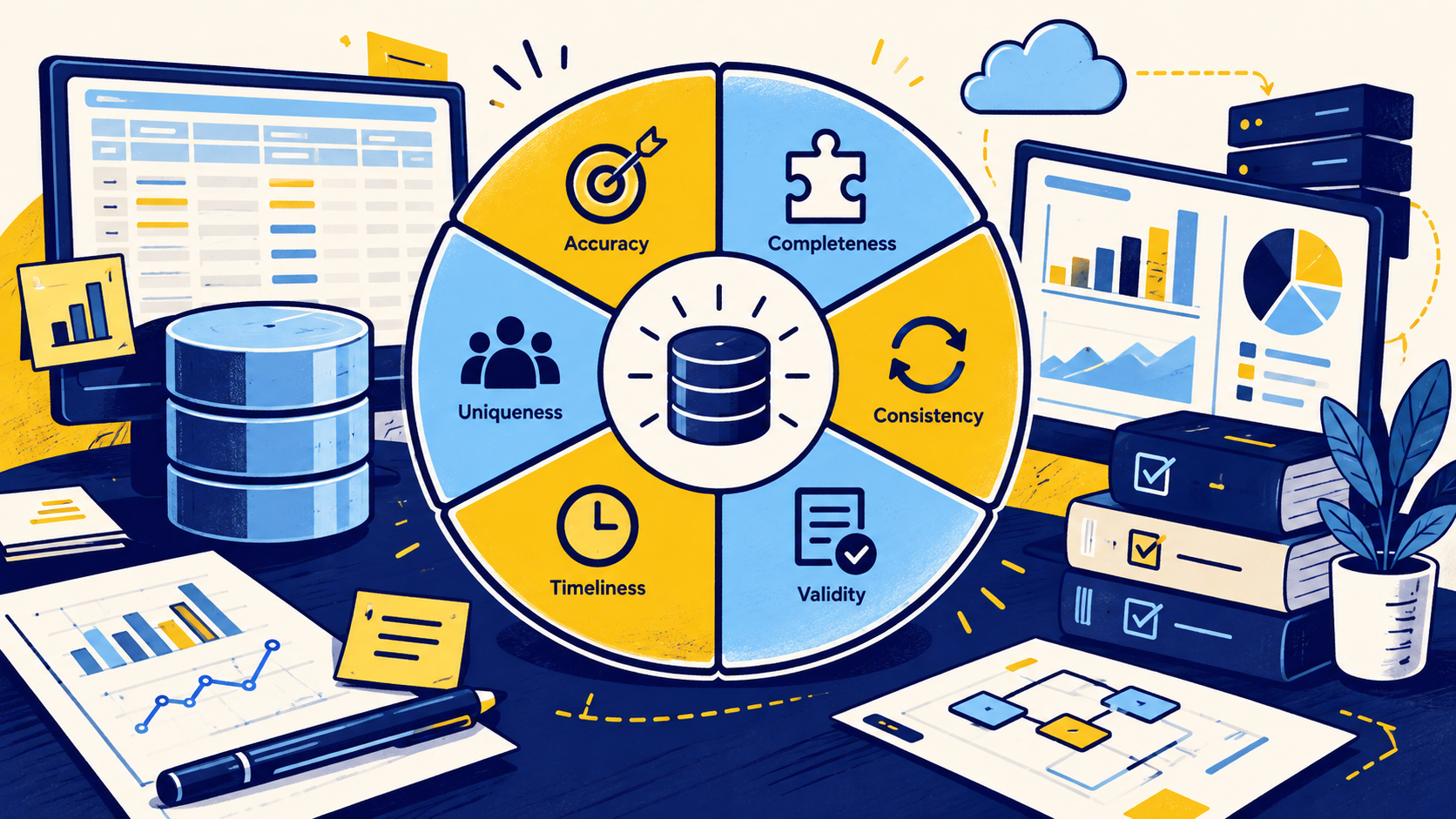 The Six Dimensions of Data Quality: A Practical Framework for Business Data illustration