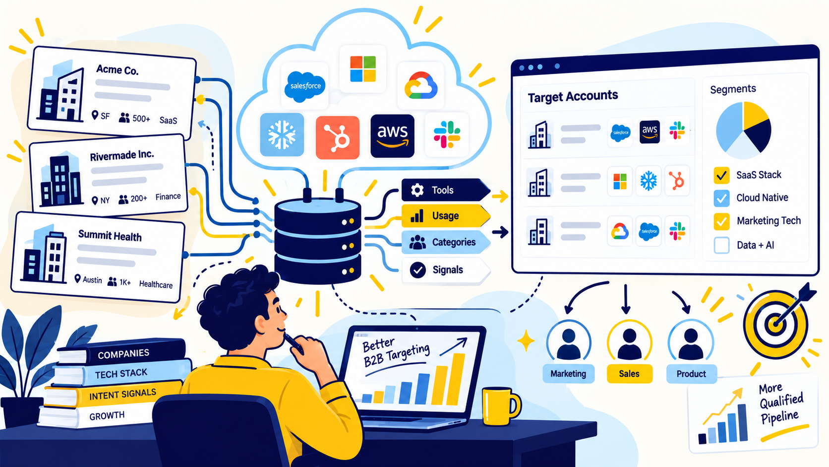 B2B Technographic Data: How to Use Tech Stack Signals for Targeting illustration