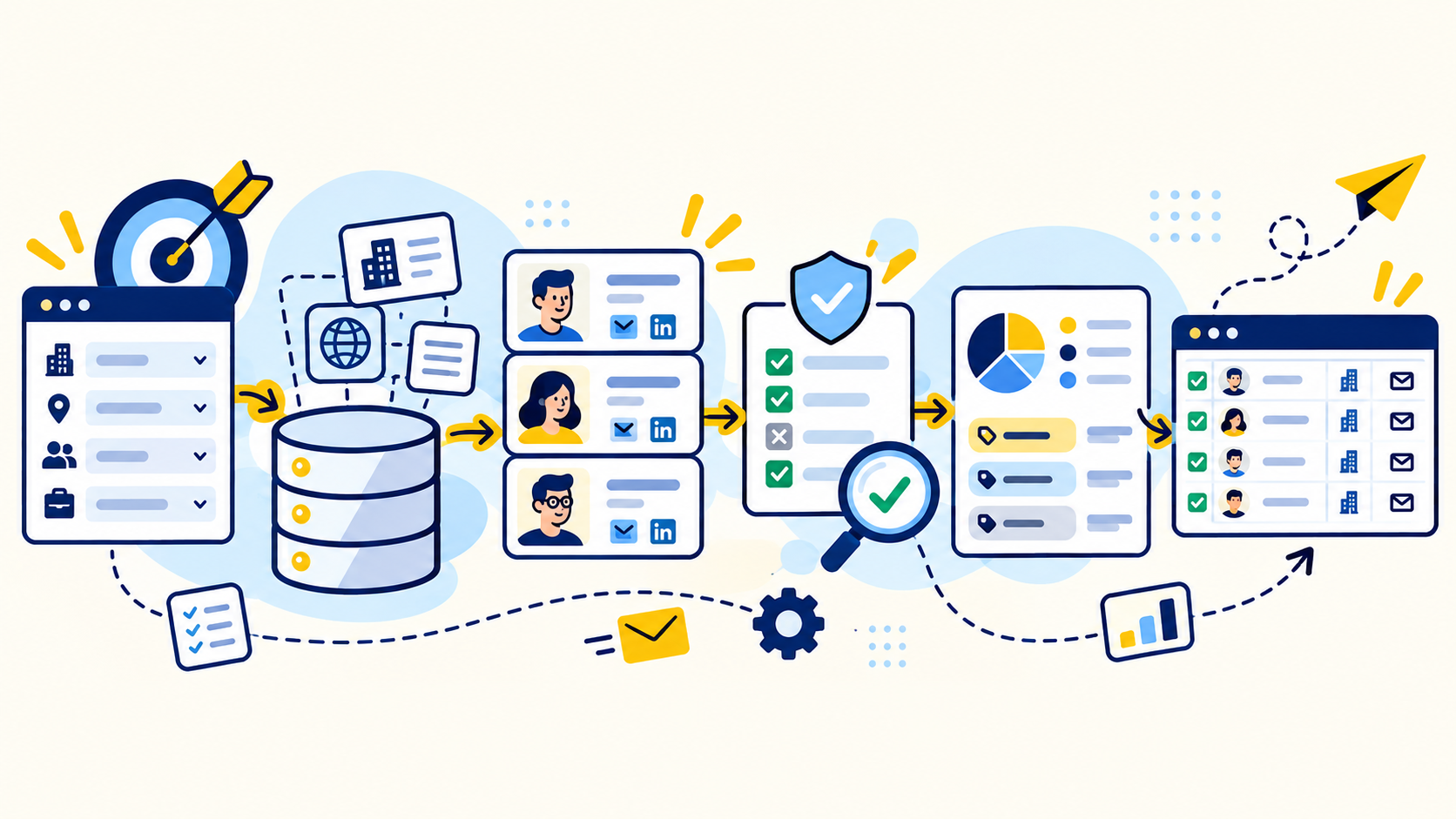 How to Find Business Emails from LinkedIn Without Building a Messy List illustration