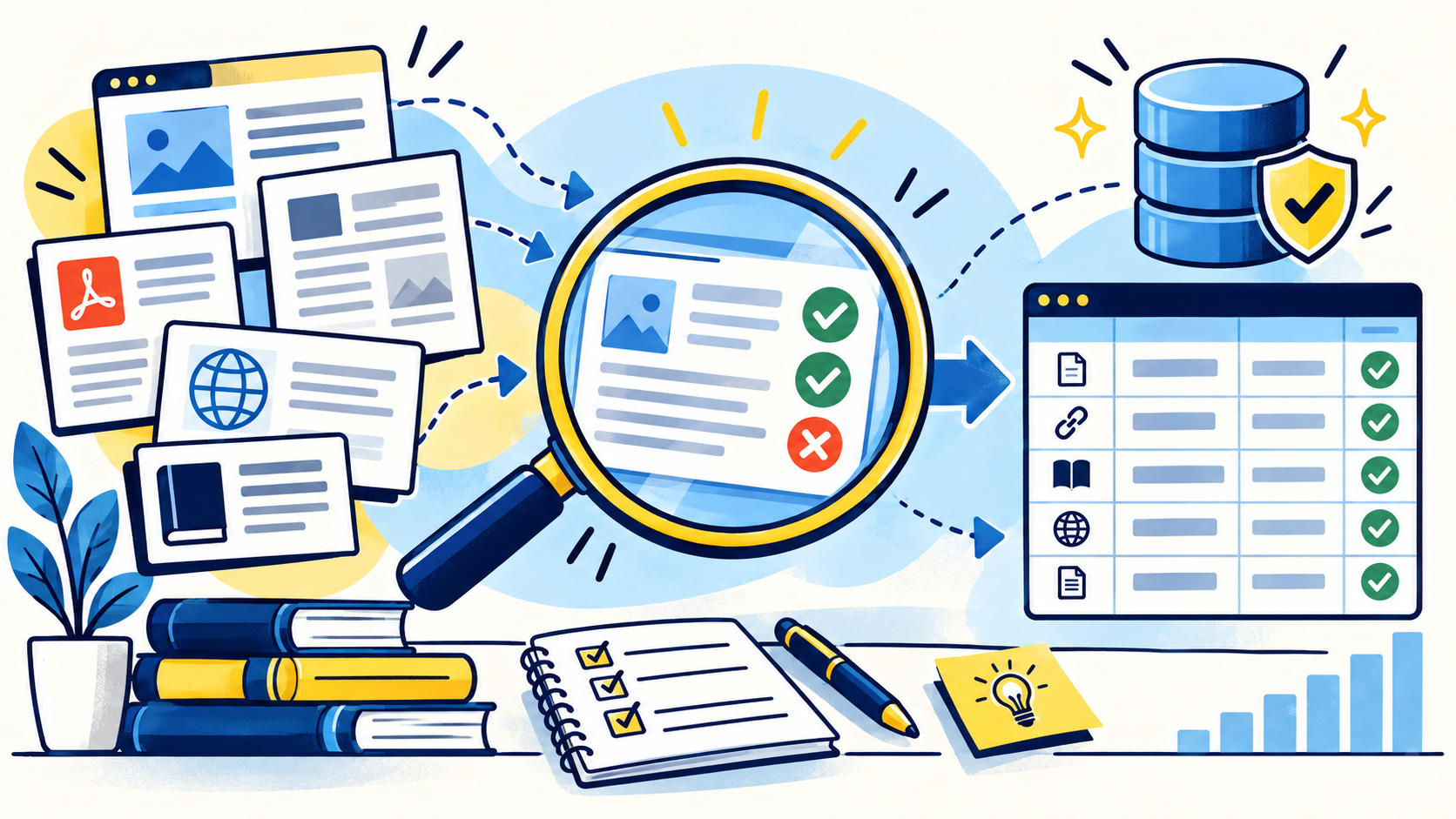 How to Validate Research Sources Before You Put the Data Into a Business Dataset illustration