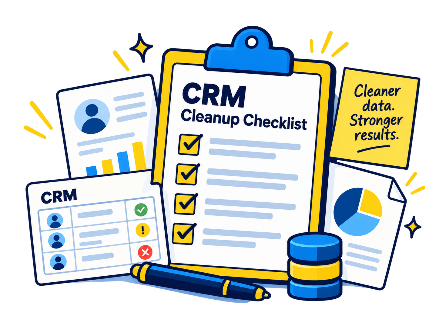 CRM Cleanup Checklist illustration