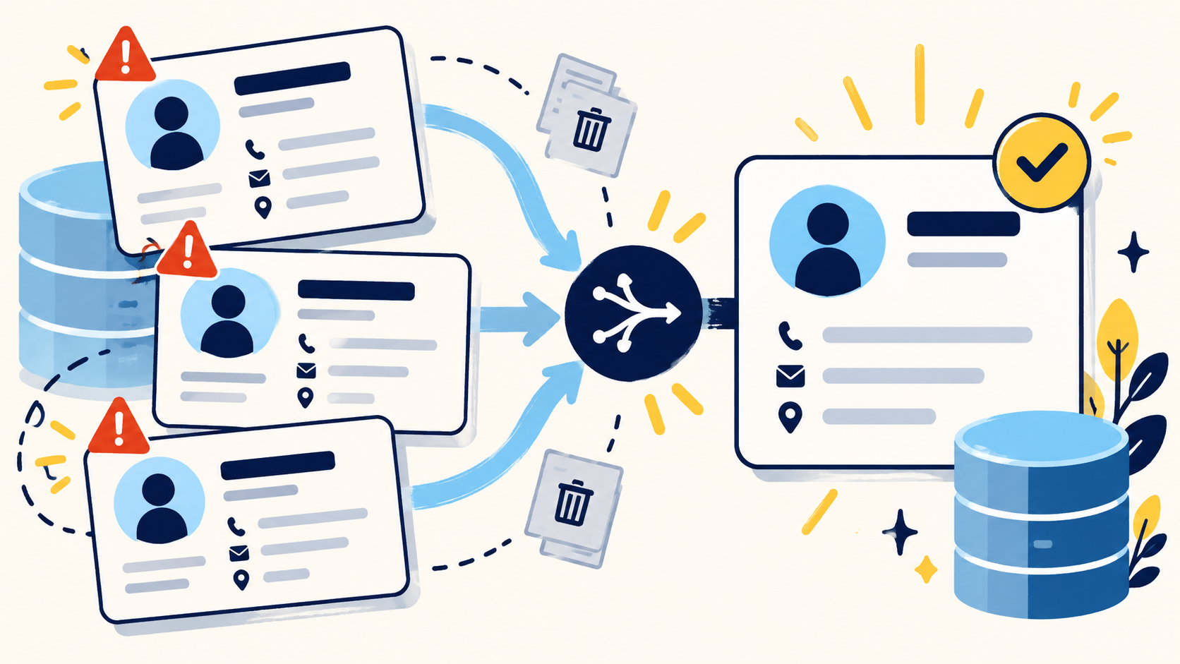 Deduplicating Company Lists: How to Match Duplicate Businesses Without Losing Good Data illustration