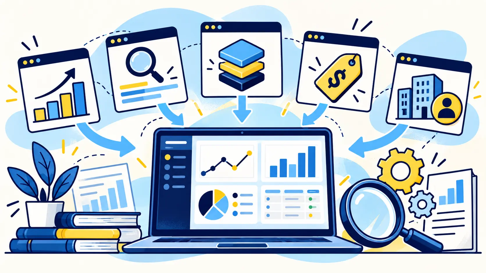 Competitor Research Tools: What to Use for Traffic, SEO, Tech Stack, Pricing, and Company Data illustration