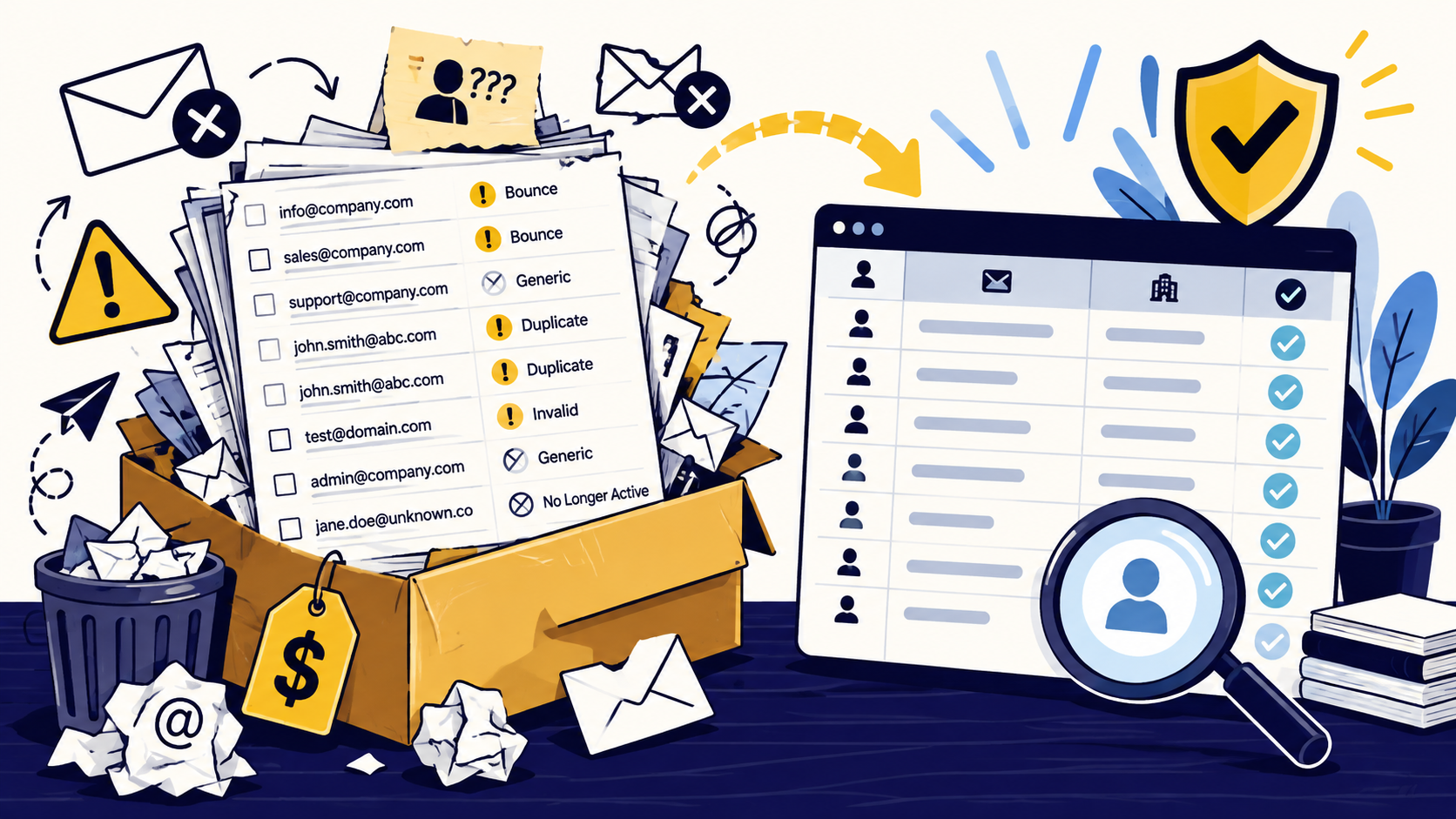 WHAT NOT TO DO When Buying a B2B Email List illustration