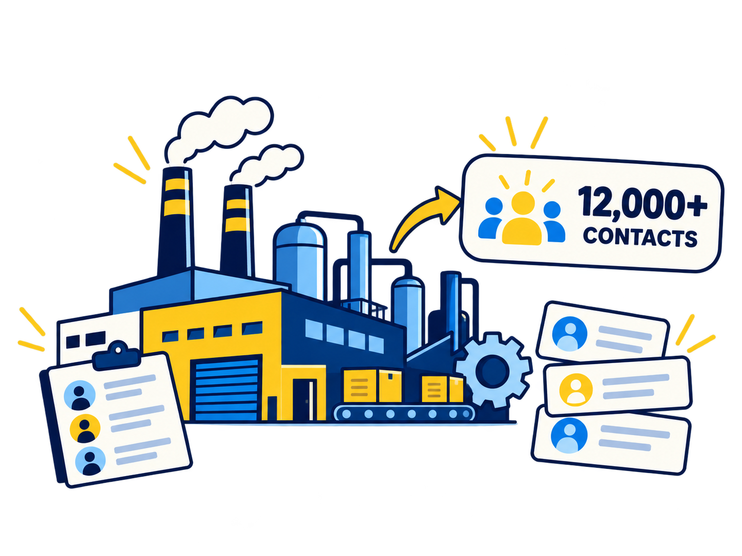 How We Built 12,000+ Manufacturing Contacts illustration